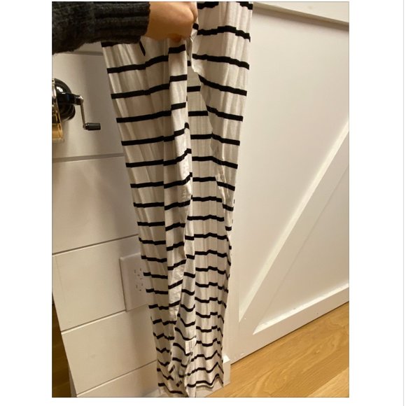Summer Dress - Midi/Maxi mix - Black and White Striped - Picture 7 of 8